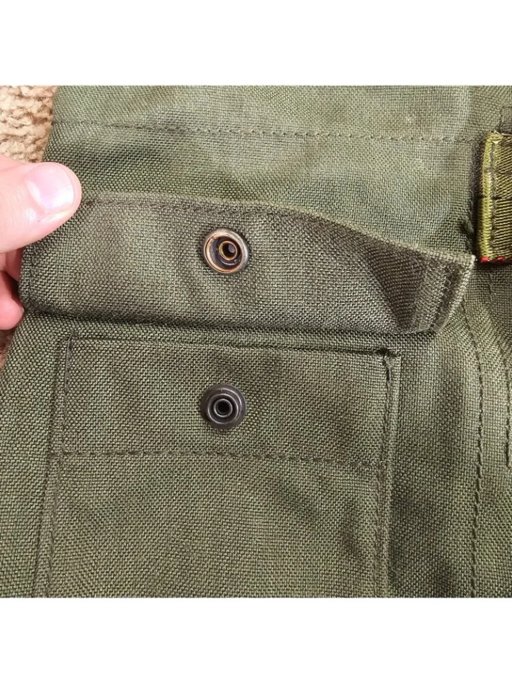 Vintage US Army OD Canvas Field Gear Bag Backpack Style U.S Marked Military 80s